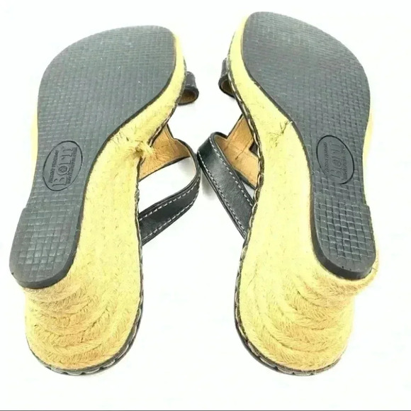 Born sandals 8 39 M/W black leather Espadrilles - Picture 7 of 13